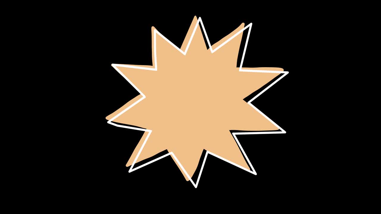 conjunto de burbujas de habla de animación de bucle dibujadas a mano en colores pastel, en estilo doodle sobre un fondo transparente con canal alfa.