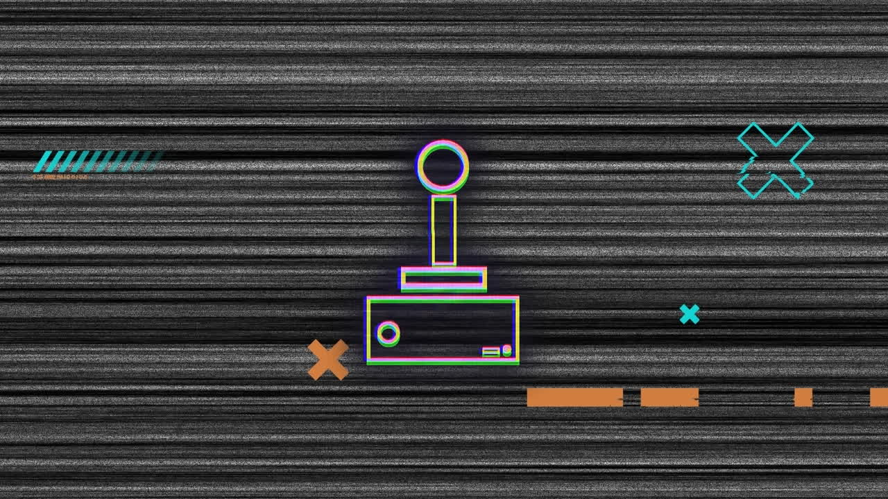 움직이는 모양과 간섭에 대한 게임 패드 아이콘의 애니메이션