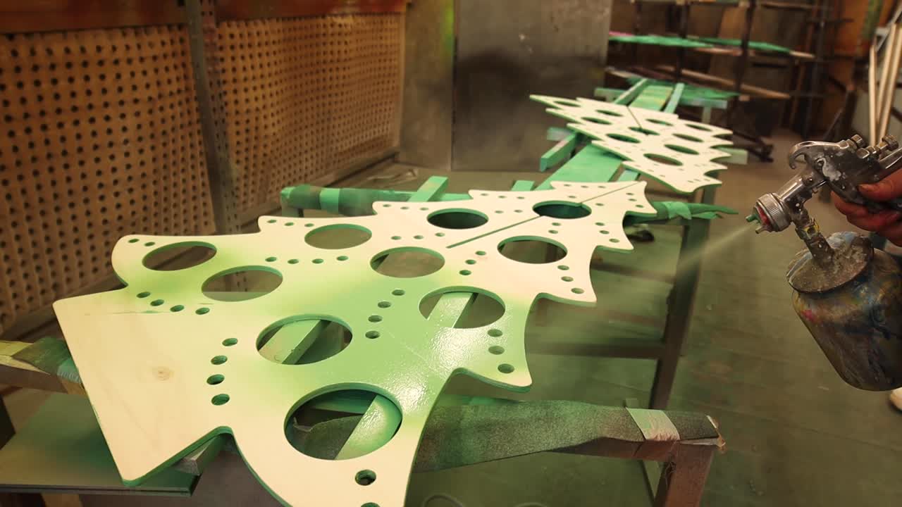 페인트 총 그림 장식용 금속 나무와 자르기 마스터