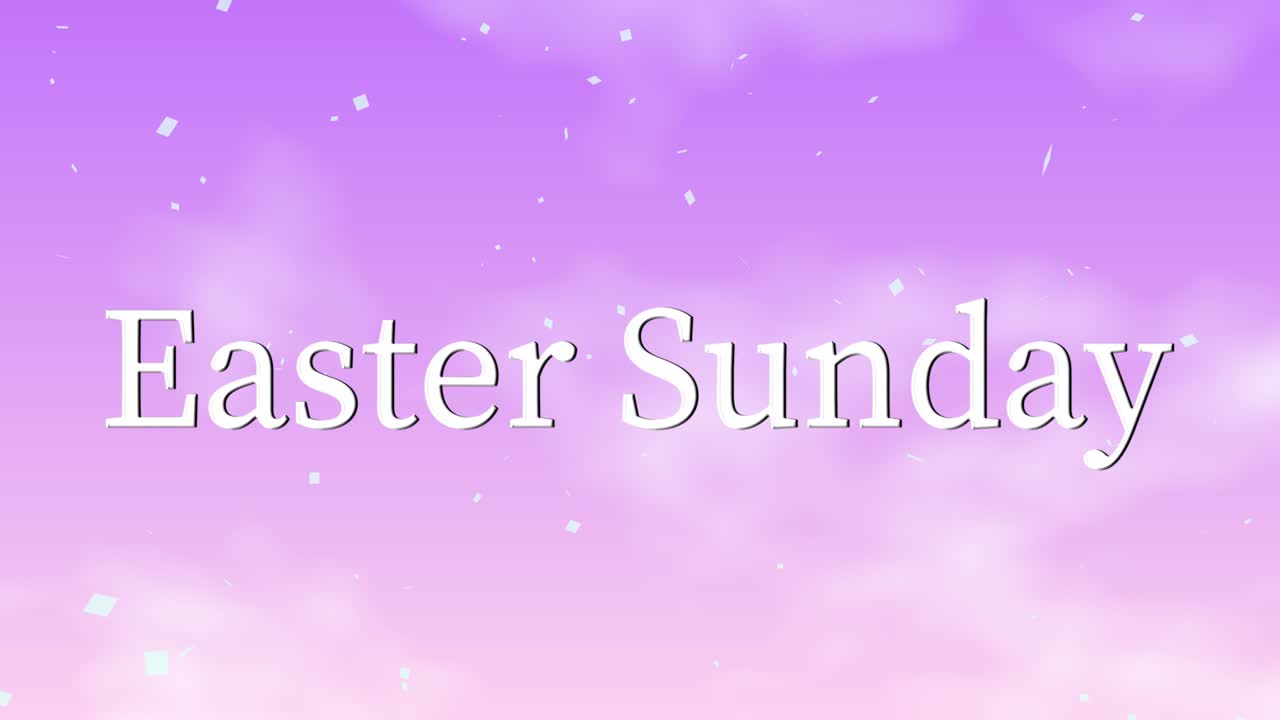 부활절 일요일 이벤트 텍스트 애니메이션 모션 그래픽