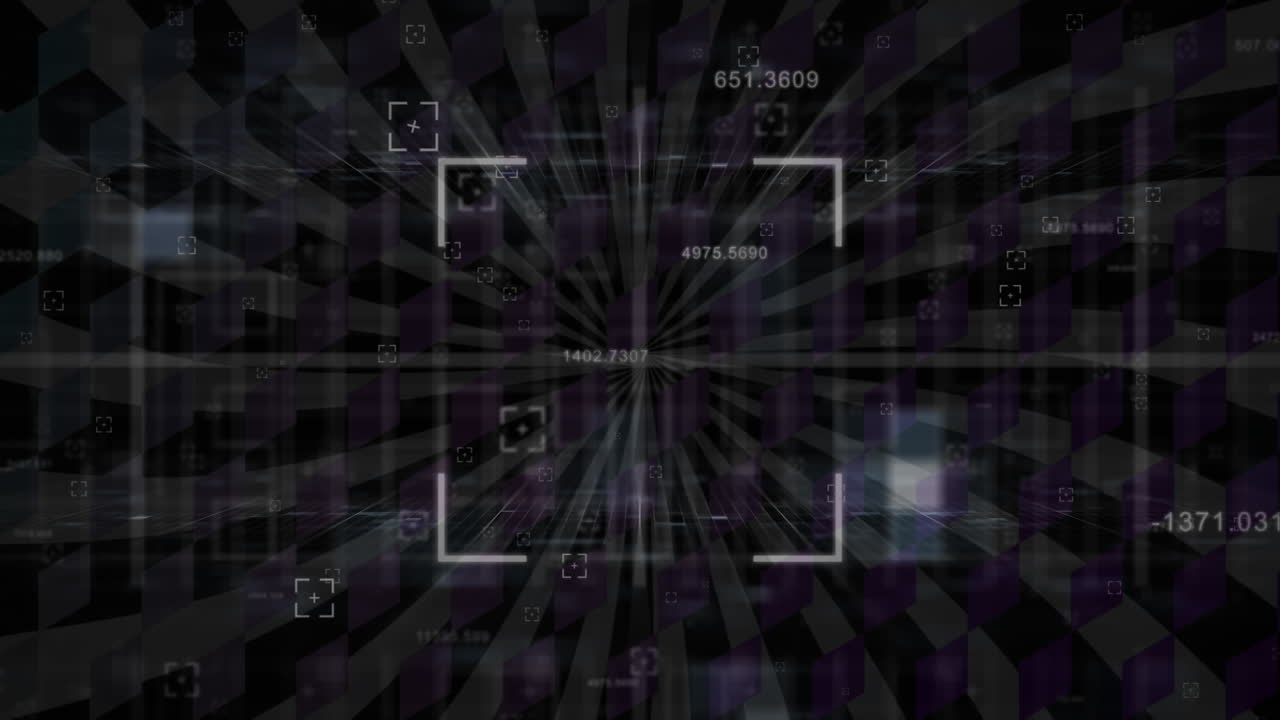 Animation of data processing over scope scanning