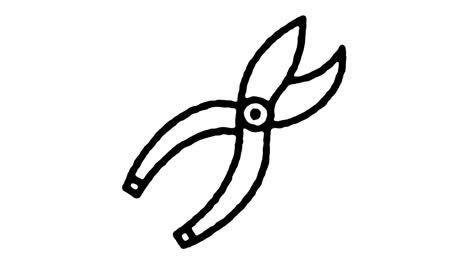 agricultural equipment doodle line icon animation