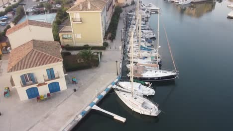 sailing club in port saplaya, valencia , dawning