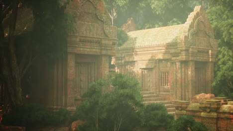 ruinas de templos khmer en la antigua selva