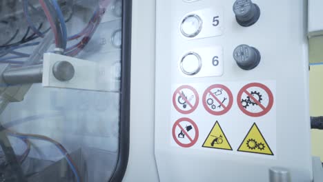 panel de control de la cabina de pintura industrial