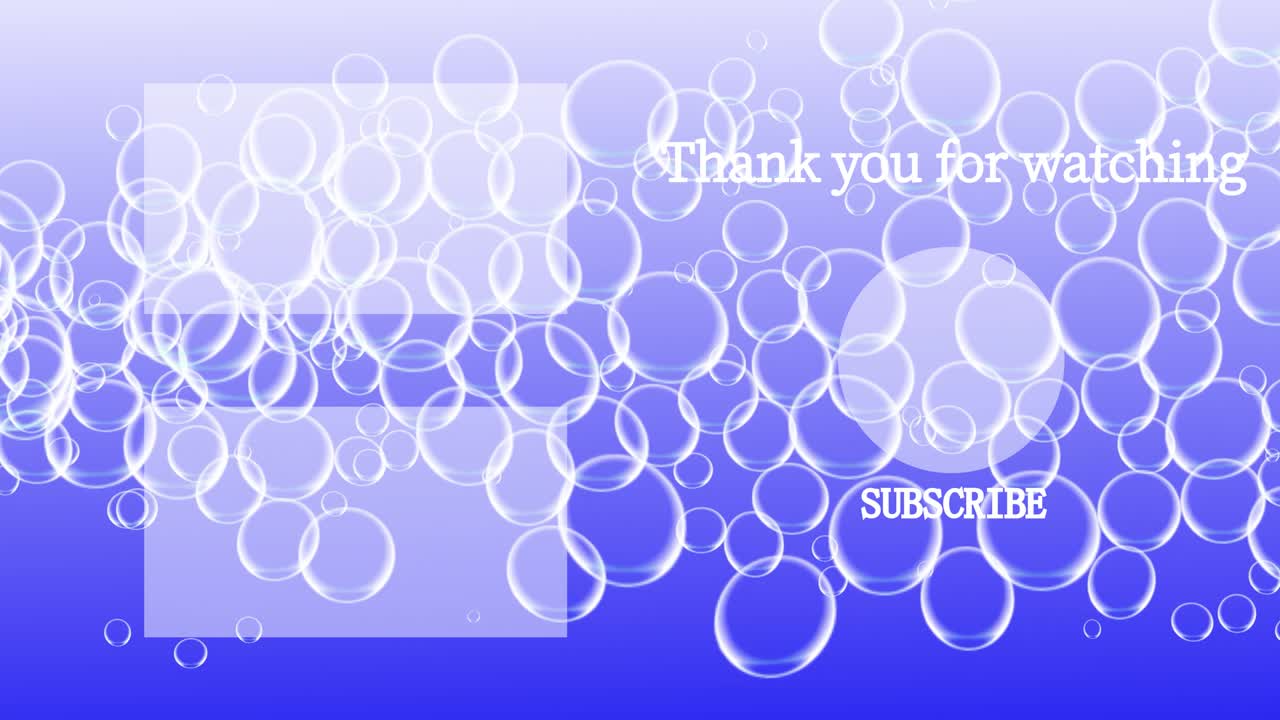 버블 시 엔드 카드 엔딩 스크린 모션 그래픽