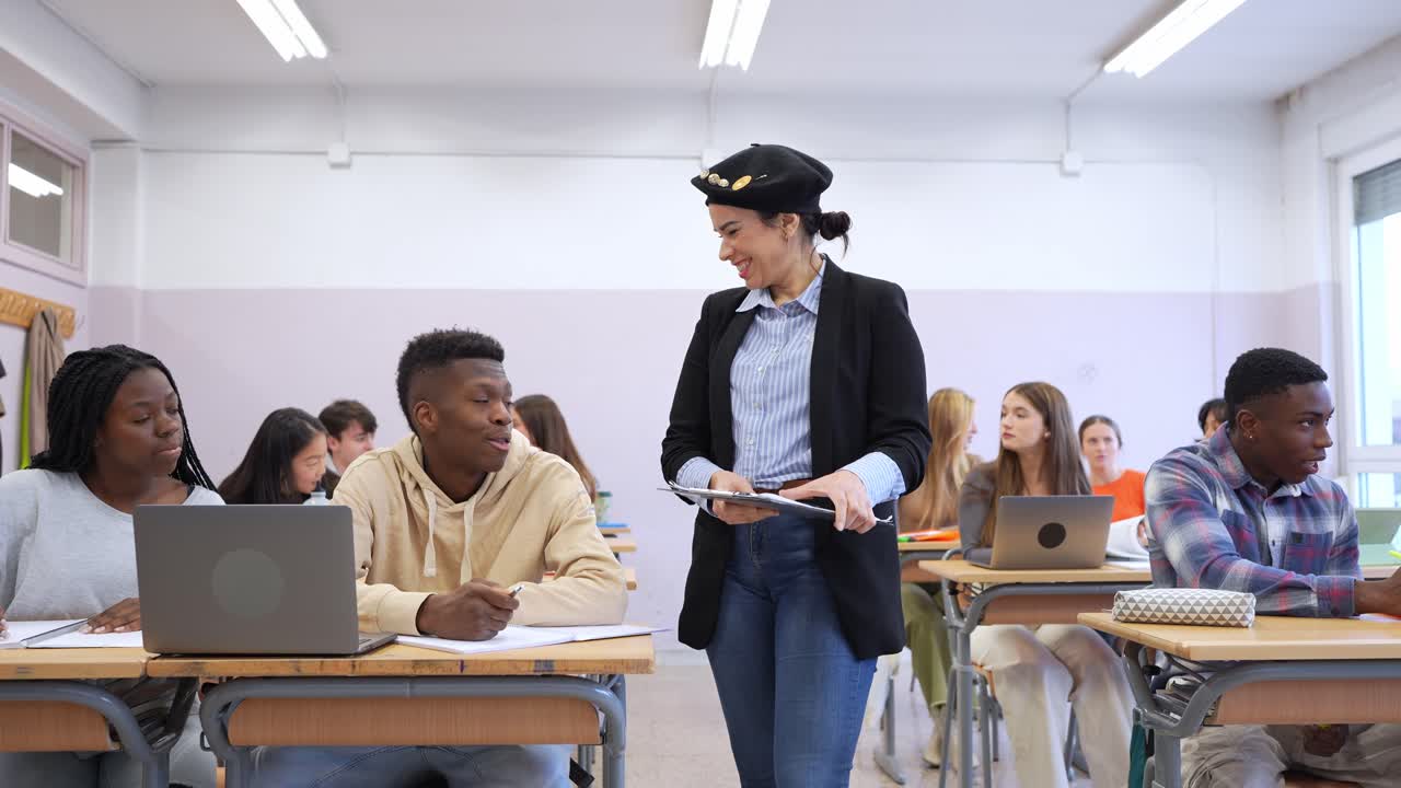 Classroom with students and teacher