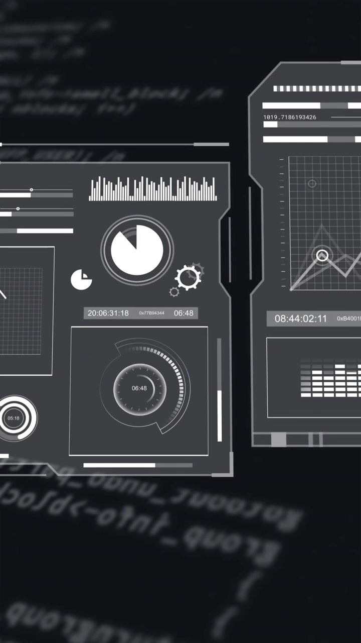Charts, graphs, globe and data processing over dark computer server room