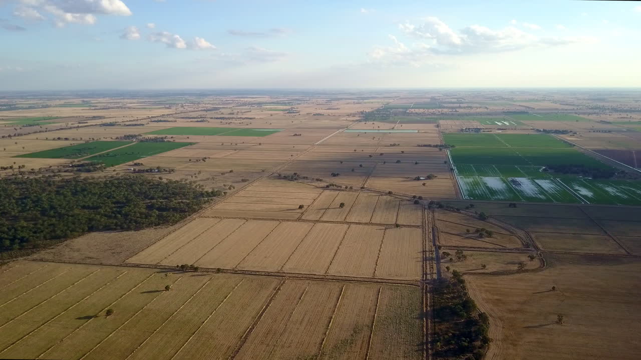 воздушный вид сельскохозяйственных полей