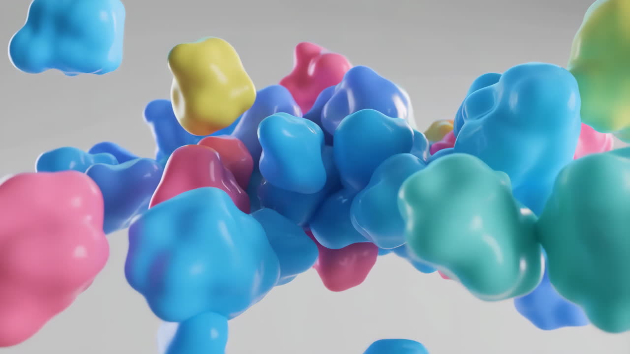 Colorful Abstract Blobs Floating