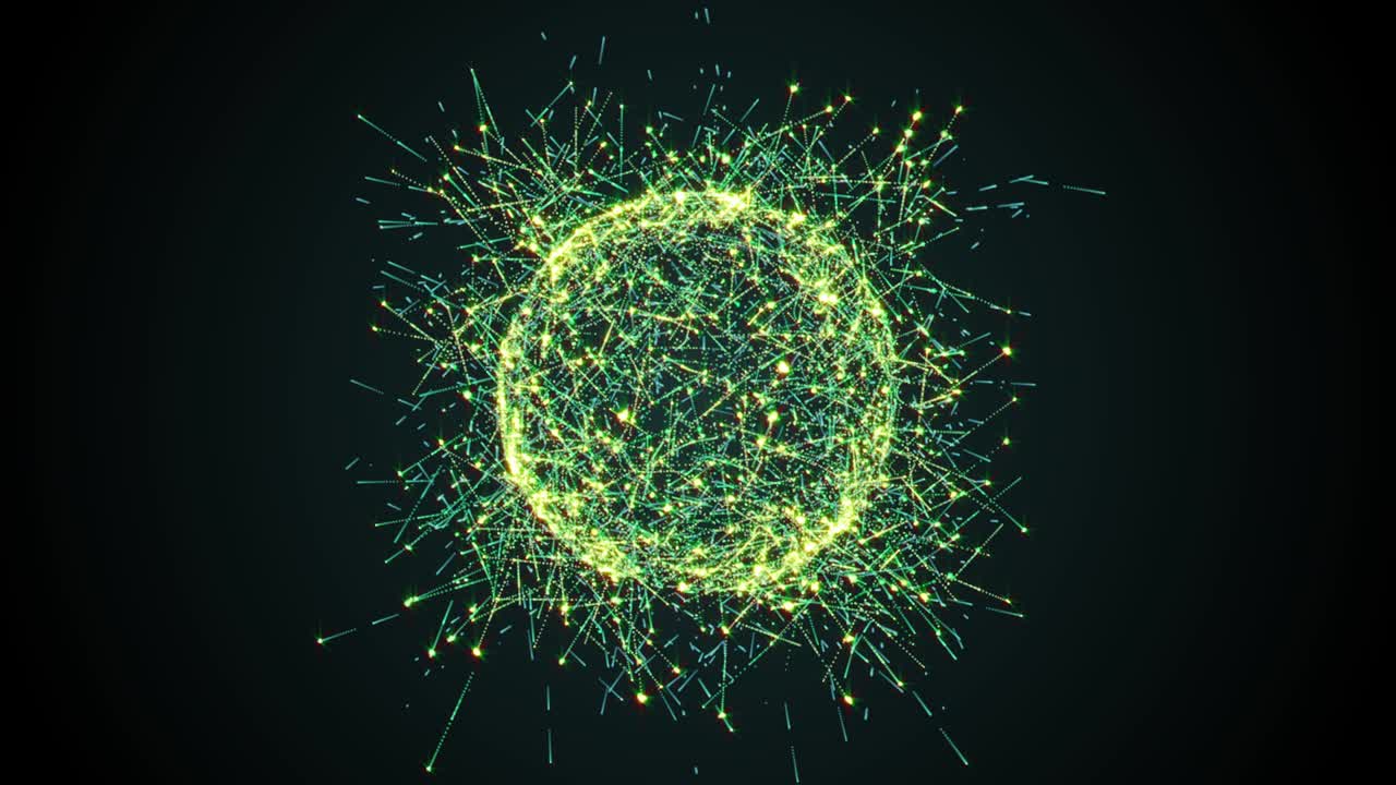 Plasma Sphere Swirl Wave 4K Reality Loop Creative Motion Background.