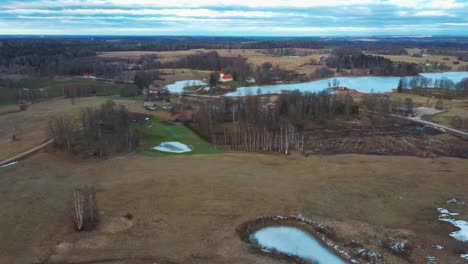 old araisi windmill in latvia aerial shot from above