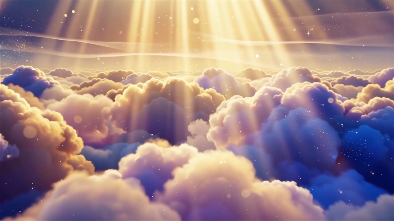 Christian Heavenly Light Worship Background