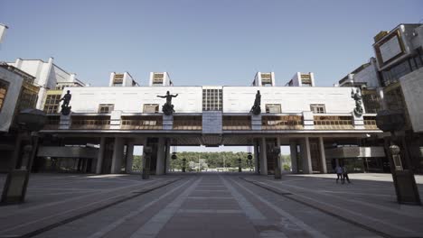 exterior of a soviet-era building