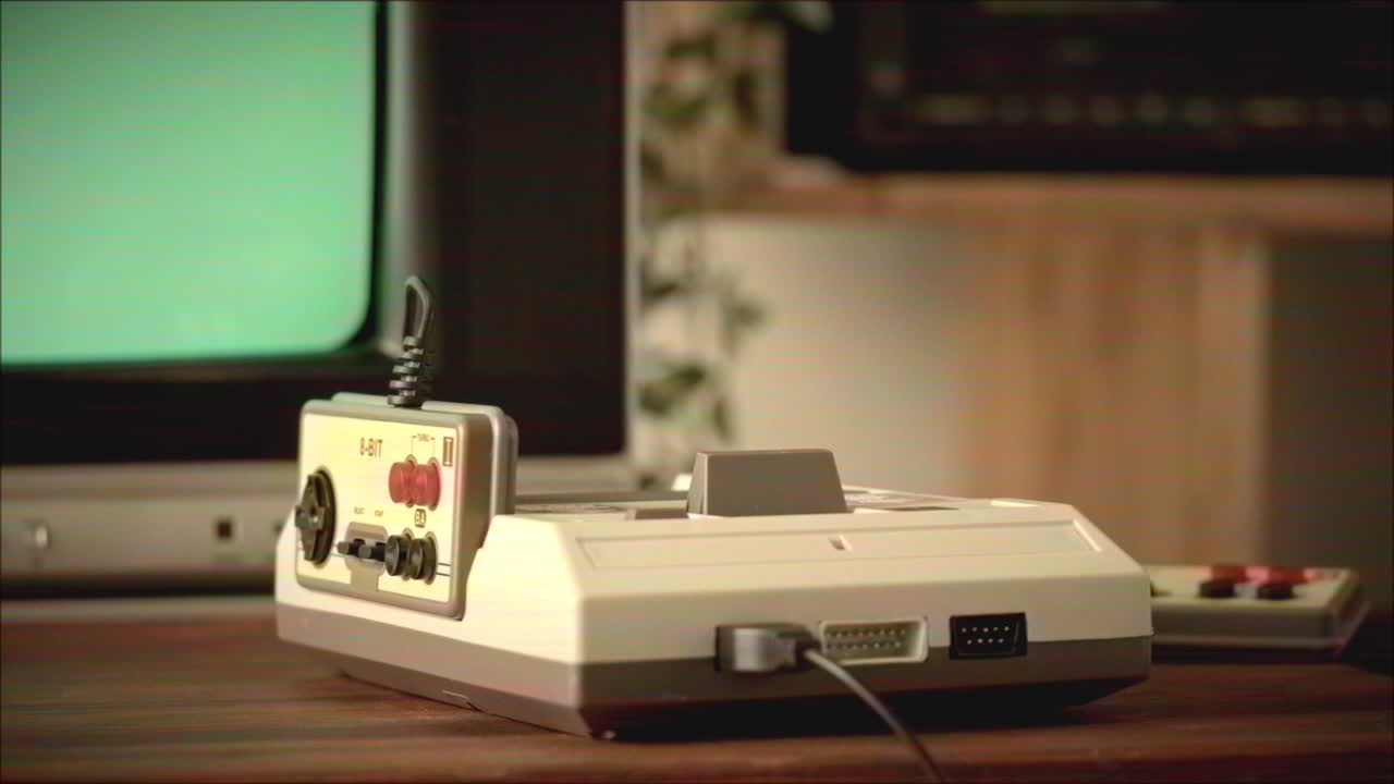 Retro Gaming Cartridge Insertion