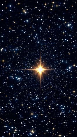 a mesmerizing cosmic video concept with a central glowing star surrounded by countless smaller