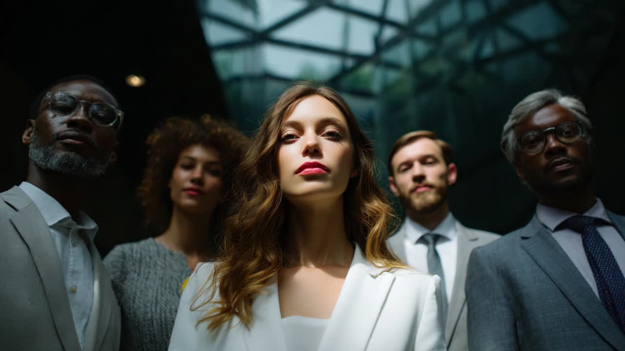 현대적인 사무실 환경에서 다양한 비즈니스 팀