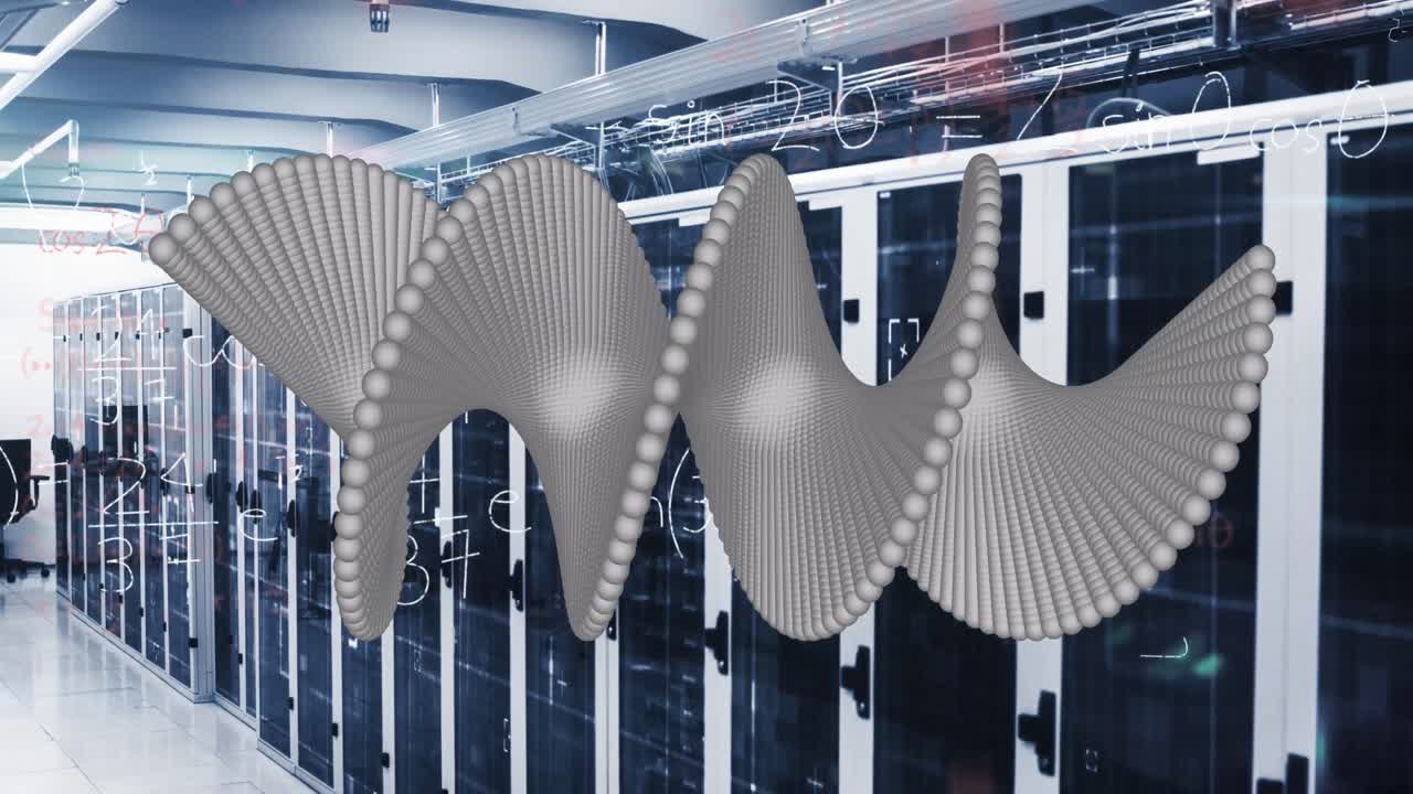 анимация обработки медицинских данных через серверную комнату