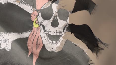 torn pirate flag
