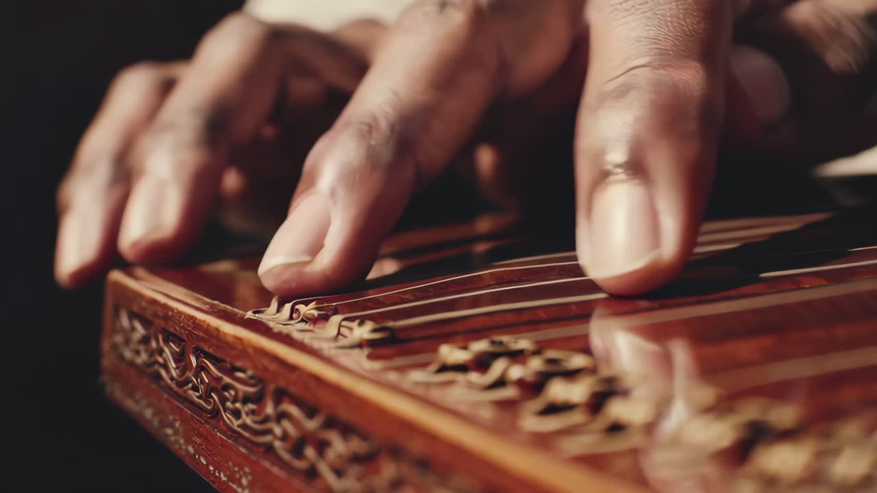 Hands Playing a Stringed Instrument