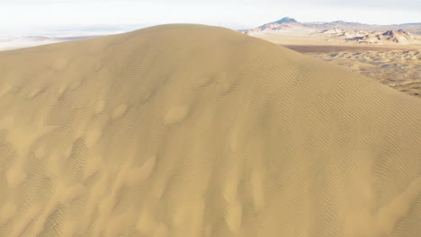 aerial view ok kelso dunes in california during an amazing sunburst sunrise