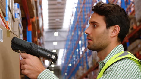 warehouse worker working alone