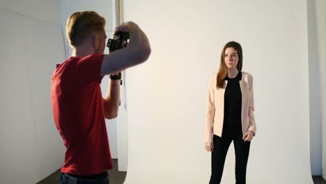 female model posing for a photo shoot