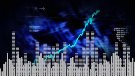 animation of statistics and financial data processing