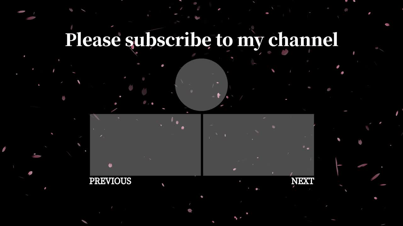 체리 꽃 잎자루 입자 끝 카드 끝 화면 모션 그래픽