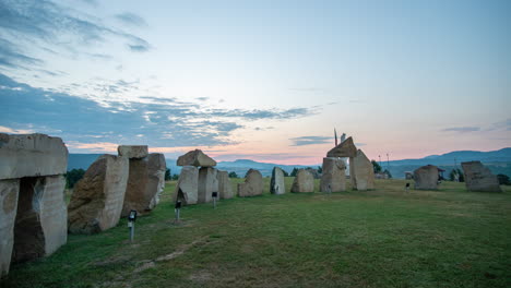 the bulgarian stonehenge in the village of rayuvtsi, bulgaria