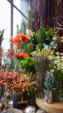 beautiful winter floral display