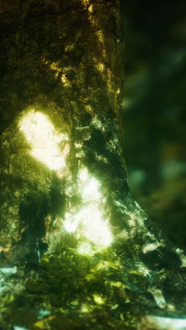 primer plano de un tronco de árbol en un bosque