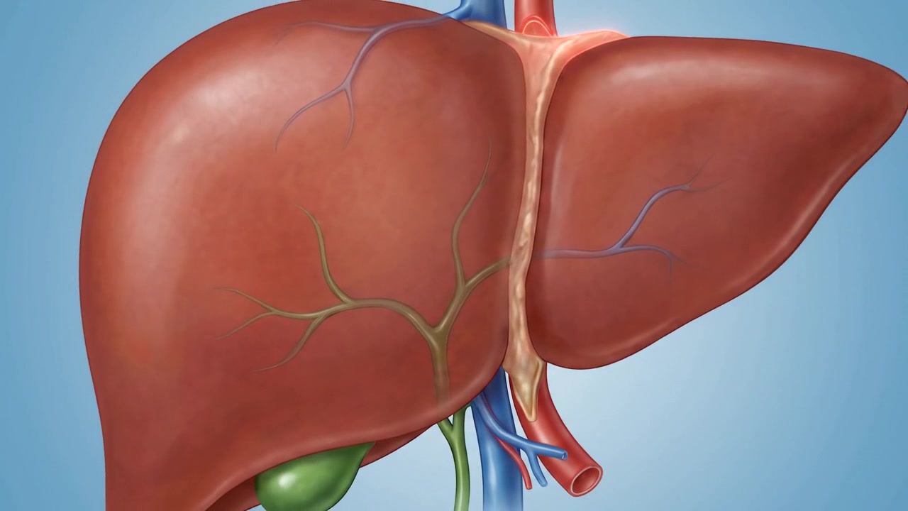 Detailed 3D model of human liver