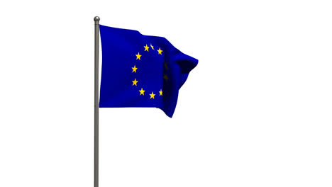 Close-up-of-europe-flag-waving