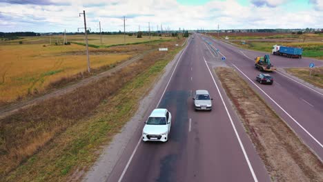 vinnitsa, ukraine - september 2019: aerial view of audi e-tron first all-electric suv. presentation of a new car model