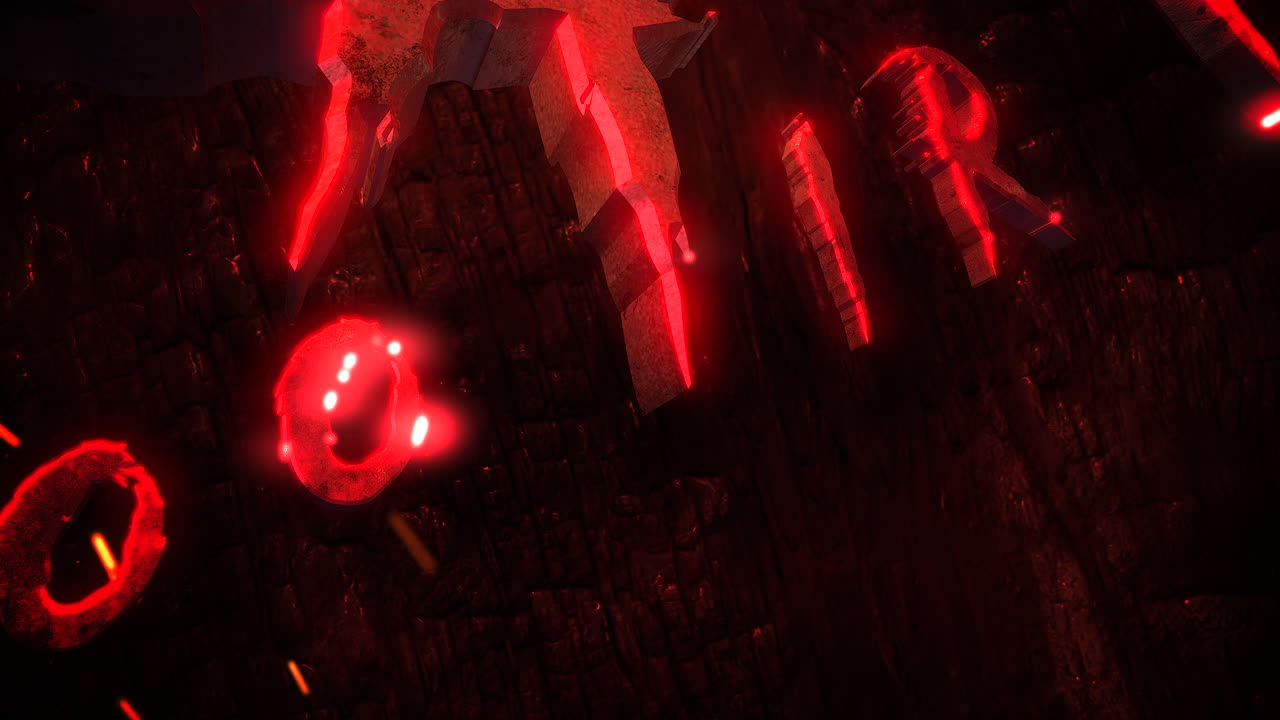 Animated closeup text Coronavirus and mystical horror background with dark bloode