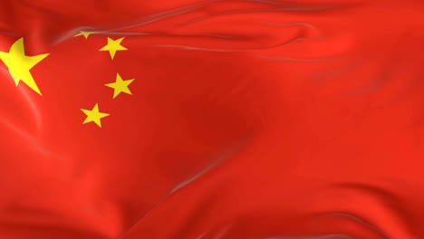 agitando una bandera en bucle como fondo china