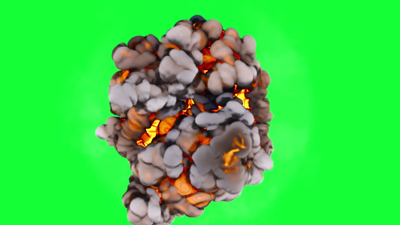 녹색 화면에서 폭발