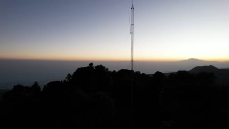 toma de drones de los volcanes de la ciudad de méxico en la mañana
