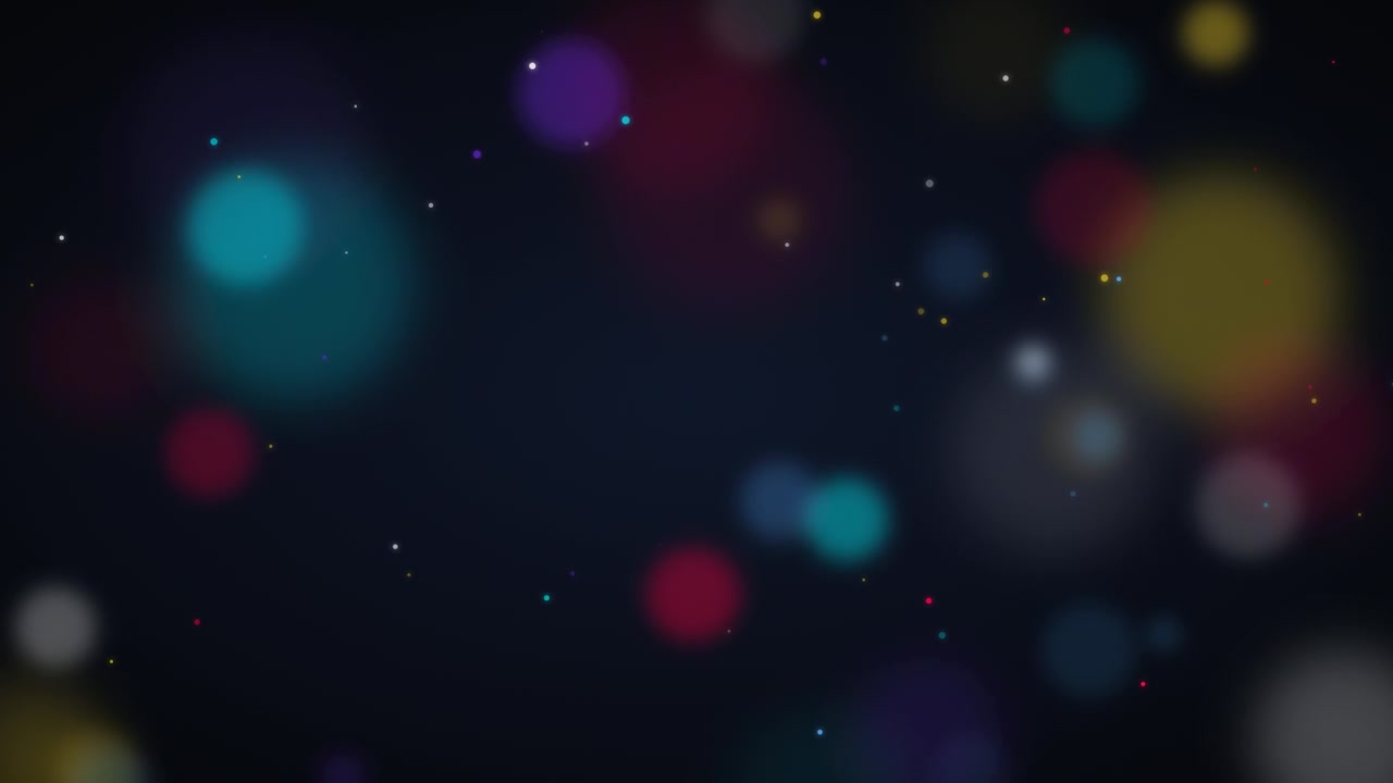 Abstract Background with Floating Colorful Bokeh Lights