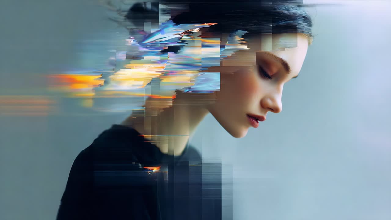 A Portrait of Serenity: Ethereal Visuals of a Contemplative Woman Bathed in Soft Light with Subtle Motion Blur Effects Reflecting Inner Thoughts and Emotions