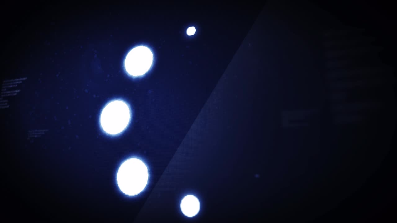 animación de la interfaz digital del círculo de carga brillante