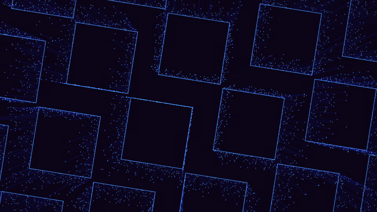 Zigzagging blue square pattern creates mesmerizing diagonal design
