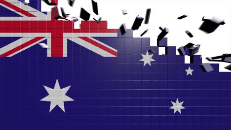 australia flag showing up intro by regions 4k animated australian map intro background with countries appearing and fading one by one and camera movement