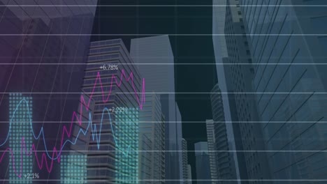 Animation-of-financial-data-processing-over-cityscape