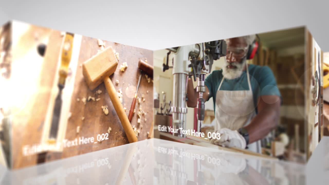 Skilled African American Woodworker Crafting in His Workshop