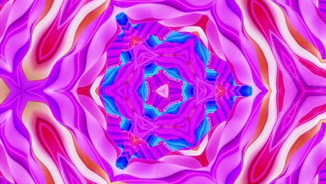 3d elegante abstracto en bucle bg como patrón simétrico ondulado como estructura caleidoscópica con ondas, vidrio líquido multicolor con hermosos colores de gradiente. 4k animado fluido colorido de moda