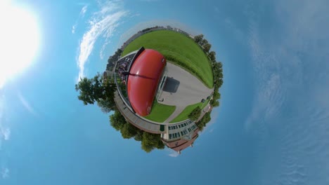 little planet format of munich in germany