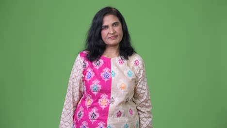 mature beautiful indian woman nodding head no