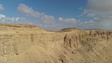 aerial view of the negev desert cliffs in south israel